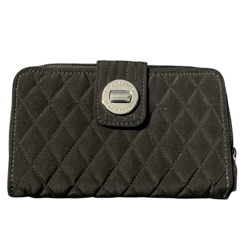 Vera Bradley Black Quilted Clutch